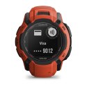 Zegarek sportowy Garmin Instinct 2X Solar 50mm Czerwony