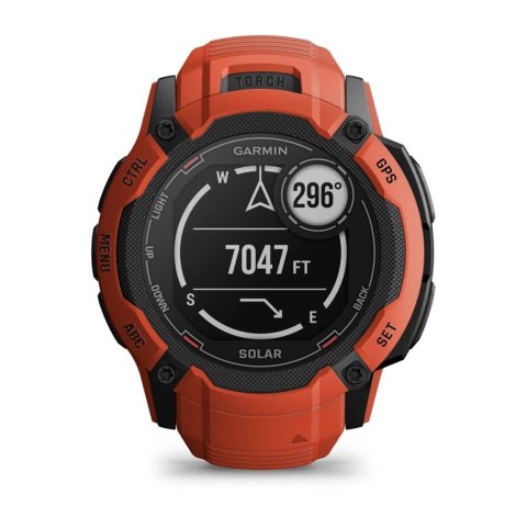 Zegarek sportowy Garmin Instinct 2X Solar 50mm Czerwony