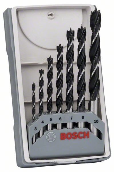 BOSCH ZESTAW WIERTEŁ DO DREWNA 3-10MM 7 SZT.