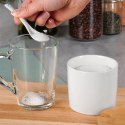 Cukierniczka Ceramiczna VILDE 250 ml Biała z Pokrywką i Łyżeczką