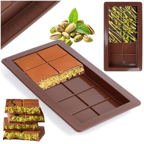 Forma do Czekolady Dubajskiej HIT Silikonowa 25 x 13,5 cm Tabliczka