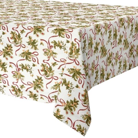 Obrus Świąteczny Plamoodporny 180 x 130 cm Kremowy EXCELLENT HOUSEWARE