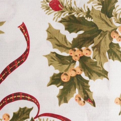 Obrus Świąteczny Plamoodporny 180 x 130 cm Kremowy EXCELLENT HOUSEWARE