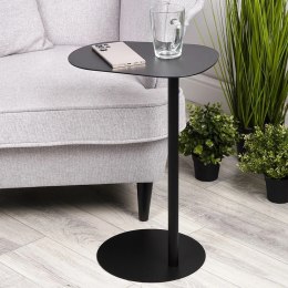 Stolik Kawowy Metalowy Czarny Boczny Minimalistyczny 35 x 25 x 53 cm T4Y
