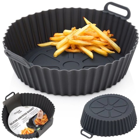 Wkład do Frytkownicy Air Fryer 1 szt. HIT Silikonowy Szary Okrągły 20 cm
