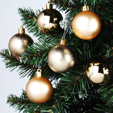 Bombki Choinkowe VILDE Złote 5 cm Zestaw 10 szt. Błyszczące Matowe