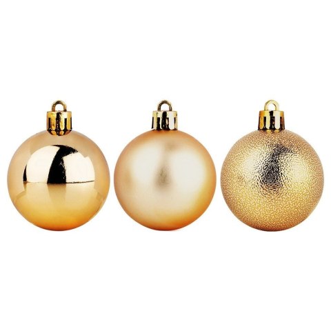 Bombki Choinkowe VILDE Złote 5 cm Zestaw 10 szt. Błyszczące Matowe