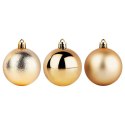 Bombki Choinkowe VILDE Złote 6 cm 9 szt. Błyszczące Matowe Strukturalne