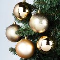 Bombki Choinkowe VILDE Złote 8 cm 5 szt. Nietłukące Błyszczące Struktura