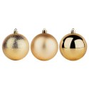 Bombki Choinkowe VILDE Złote 8 cm 5 szt. Nietłukące Błyszczące Struktura