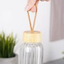 Butelka na Wodę VILDE Szklana 500 ml Zakrętka Bambus Borokrzem