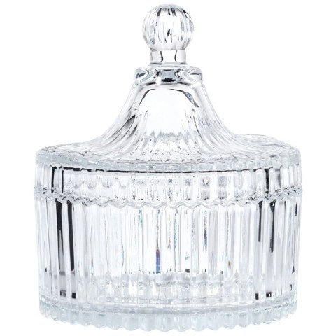 Cukierniczka Szklana ALPINA 250 ml Kryształowe Zdobienia z Pokrywką