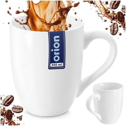 Kubek Porcelanowy 300 ml ORION Biały Klasyczny do Zmywarki i Mikrofalówki