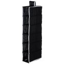 Organizer Wiszący do Szafy 6 Półek 30 x 15 x 84 cm STORAGE SOLUTIONS Czarny