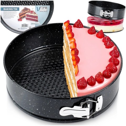 Tortownica Rozpinana Granitowa 24 cm VILDE Stal Nieprzywierająca do Ciast