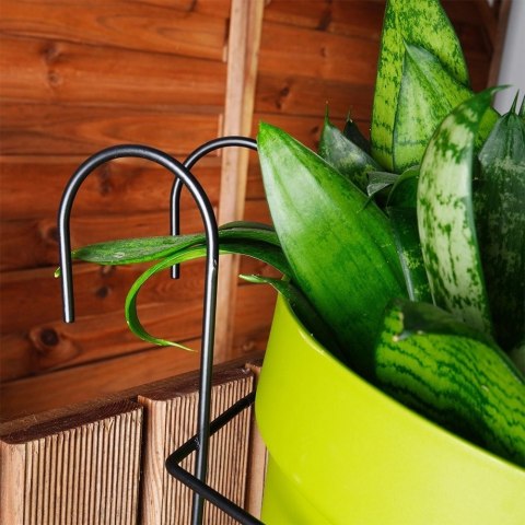 Uchwyt Balkonowy na Doniczkę Metalowy 29 x 22 cm VILDE do Balustrad 5 cm