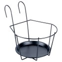 Uchwyt Balkonowy na Doniczkę Metalowy 24 x 18 cm VILDE do Balustrad 5 cm