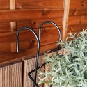 Uchwyt Balkonowy na Doniczkę Metalowy 24 x 18 cm VILDE do Balustrad 5 cm