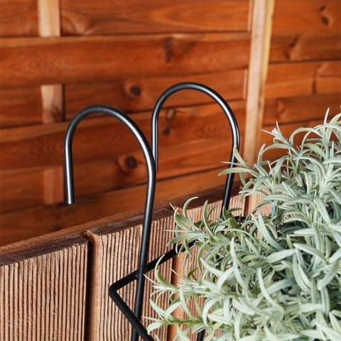 Uchwyt Balkonowy na Doniczkę Metalowy 24 x 18 cm VILDE do Balustrad 5 cm