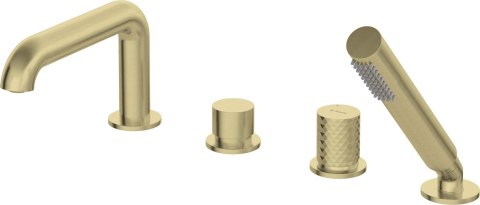 Bateria wannowa 4-otworowa z zestawem prysznicowym