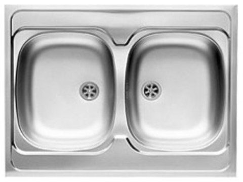 PYRAMIS 100107501 Zlew zamontowany na szczycie Prostokątny Stal nierdzewna