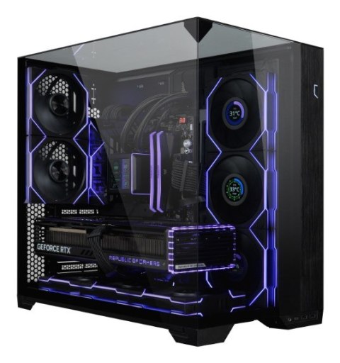 Wentylator Lian Li UNI FAN TL Wireless LCD Lüfter ARGB PWM Reverse Blade 120mm czarny