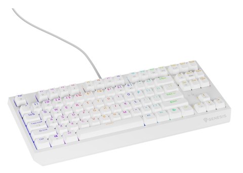 Klawiatura GENESIS Thor 230 TKL Gaming USB QWERTY US English Biały