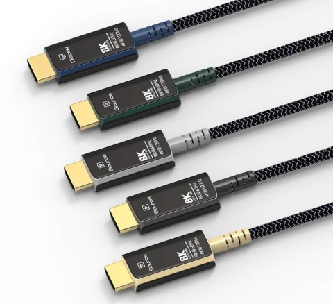 Kabel HDMI PremiumCord Ultra High Speed 2.1 światłowodowy 8K@60Hz, pozłacany 10m