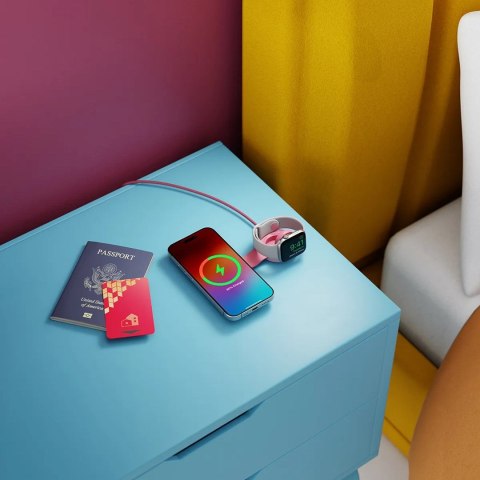 Twelve South ButterFly SE - ładowarka bezprzewodowa Qi2 do dwóch urządzeń kompatybilna z MagSafe, kabel USB-C w zestawie (pink)