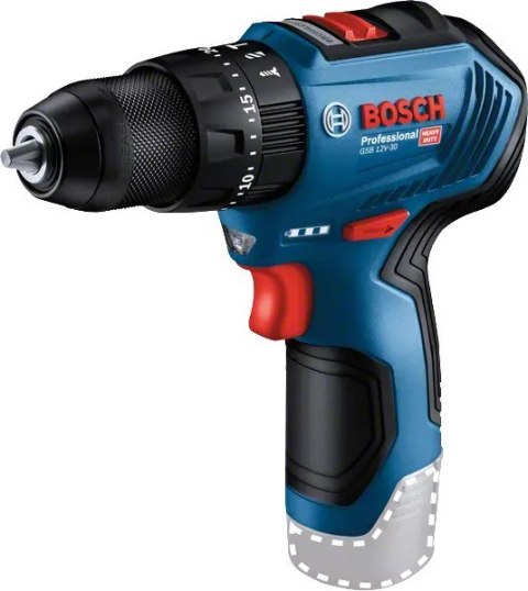 Bosch GSB 12V-30 Professional 1600 RPM Zamek centralny 820 g