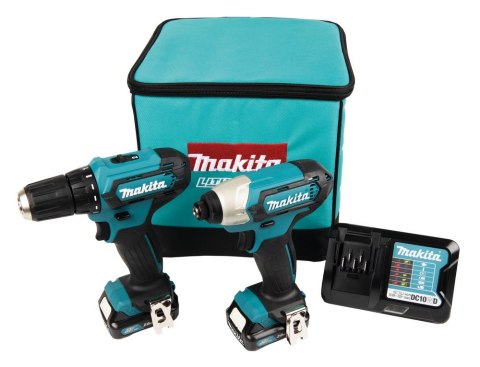 Zestaw narzędzi Makita CLX224A Battery Toolbox 12V MAX; 2 x 2.0 Ah Li-ion (DF333D + TD110D)