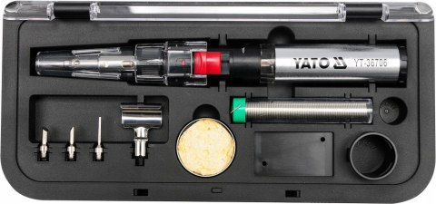 Yato YT-36706 lutownica Lutownica gazowa 1300 °C Czarny, Czerwony, Stal nierdzewna