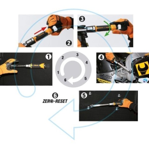Klucz dynamometryczny (PL: ) 1/2", zakres momentów: 40-200 Nm, dł.: 47 cm