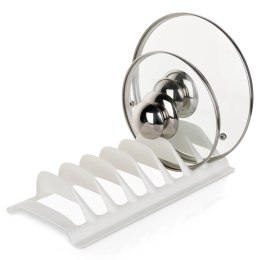 Stojak na Pokrywki Talerze Biały Organizer 8 szt. do Szuflady STORAGE
