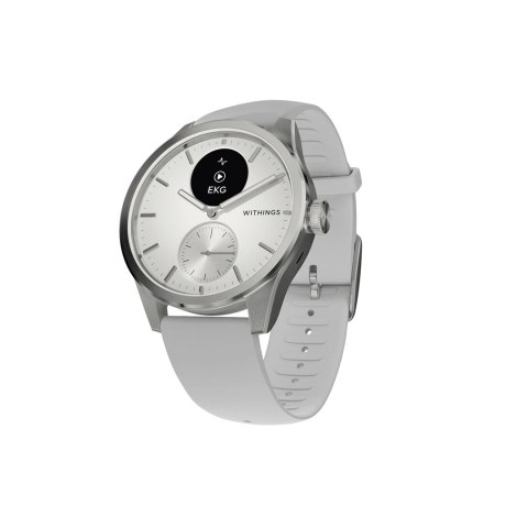 Zegarek Withings Scanwatch 2 z funkcją EKG, pomiarem pulsu i SPO2 oraz mierzeniem aktywności fizycznej i snu (42mm, white)
