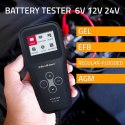 Qoltec Cyfrowy tester akumulatora 3w1 z LCD Polskie Menu 6V 12V 24V 10Ah-200Ah