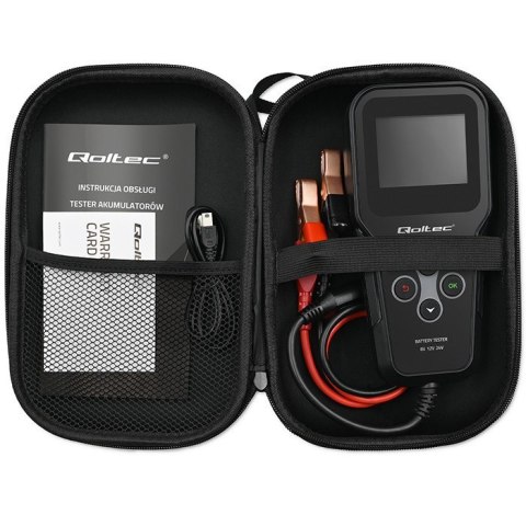 Qoltec Cyfrowy tester akumulatora 3w1 z LCD Polskie Menu 6V 12V 24V 10Ah-200Ah
