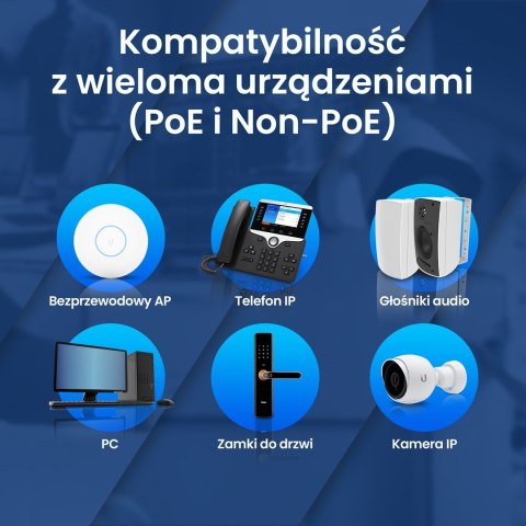 Extralink Switch PoE CERES 8x 100Mb/s PoE/PoE+, 2x RJ45 Uplink 100Mb/s, 96W