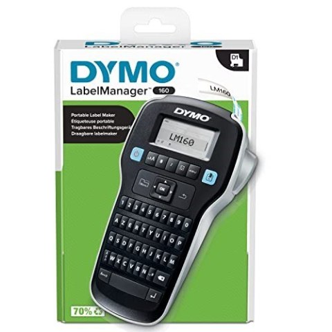 DYMO LabelManager ™ 160 QWERTZ, QWERTZ, D1, Transfer termiczny, 180 x 180 DPI, 12 mm/s,, srebrny