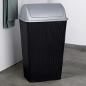 Kosz na Śmieci Plastikowy Czarny 38 L VILDE Wytrzymały i Pojemny