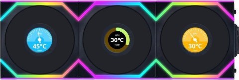 Lian Li UNI FAN SL Wireless LCD 120 Obudowa komputera Wentylator 12 cm Czarny 3 szt.