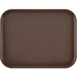 Taca antypoślizgowa do serwowania z polipropylenu 355 x 457 mm - brązowa