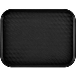 Taca antypoślizgowa do serwowania z polipropylenu 355 x 457 mm - czarna