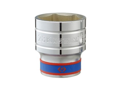 KING TONY NASADKA KRÓTKA 6-KĄTNA CHROMOWANA 1/2'' 18MM