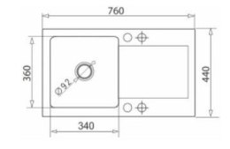 PYRAMIS MIDO (76x44) 1B 1D Podtynkowy montaż zlewu Prostokątny Czarny