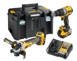 DEWALT ZESTAW WKRĘTARKA DCD805 + SZLIFIERKA KĄT. DCG405 18V 2*5.0AH