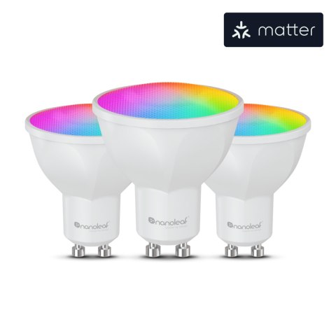 Nanoleaf Nanoleaf Essentials Matter Wi-Fi GU10 Smart Bulb RGBCW 3pcs pack|Nanoleaf Essentials Matter Wi-Fi Smart Bulb, 3pcs|GU10|RGBCW