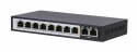 Extralink Switch PoE PERSES 8x Gigabit PoE/PoE+, 2x RJ45 Uplink Gigabit, 96W