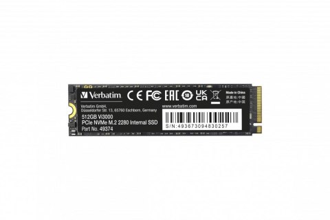 Dysk SSD Verbatim Vi3000 512 GB M.2 PCI Express 3.0 NVMe 49374-483