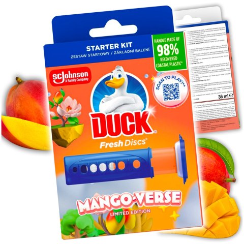 Duck Fresh Discs Mango Verse - Żelowy Krążek Do Toalety 36ml + Aplikator